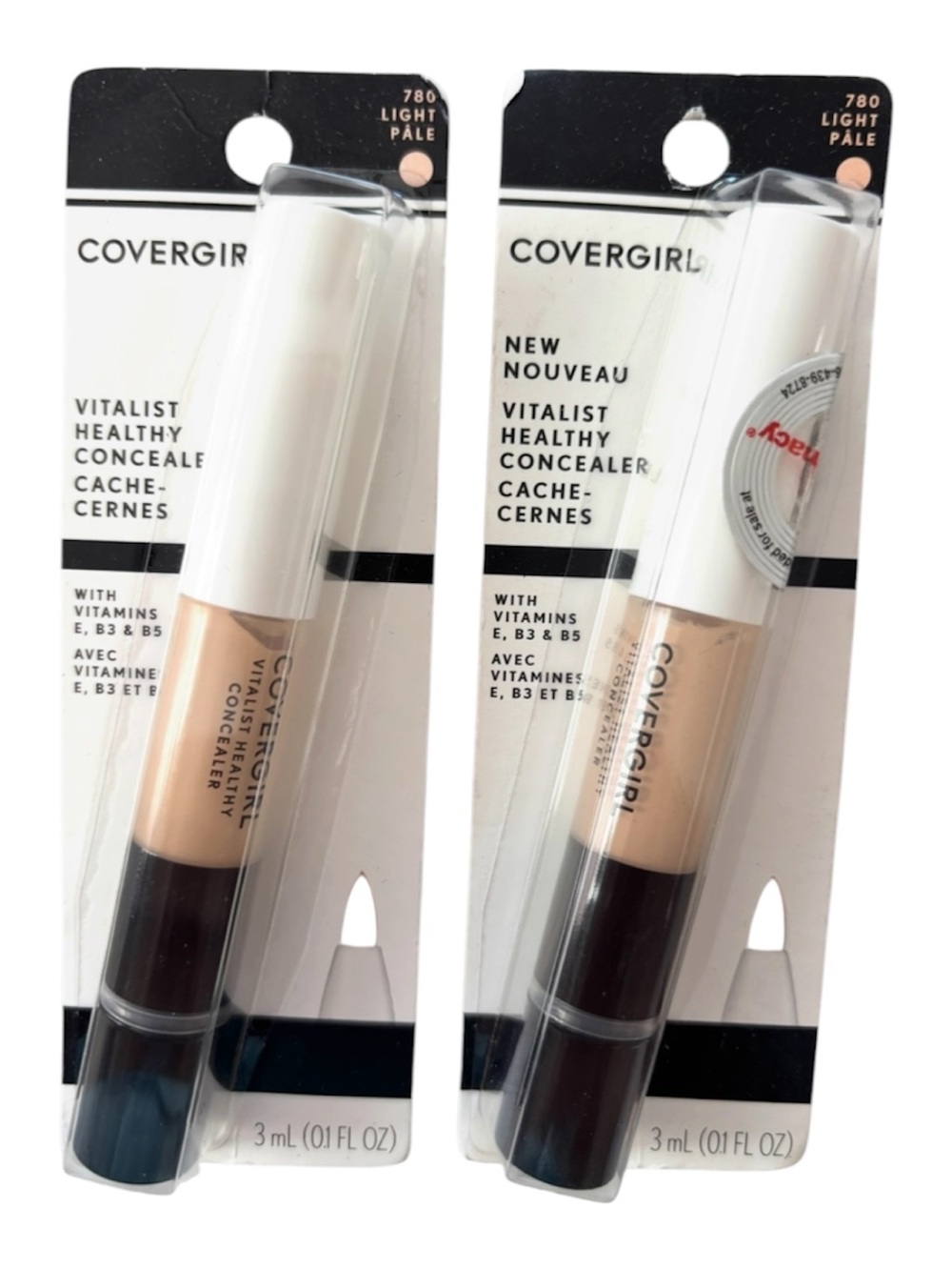 NWT COVERGIRL 780 Light Pale Vitalist Healthy Concealer Set of 2.